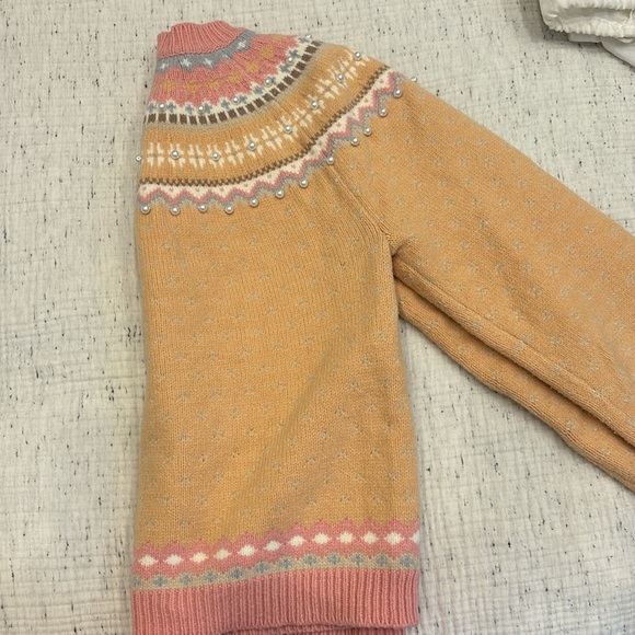 Loveshackfancy Pearl Embellished Sweater Size Large - Picture 4 of 6